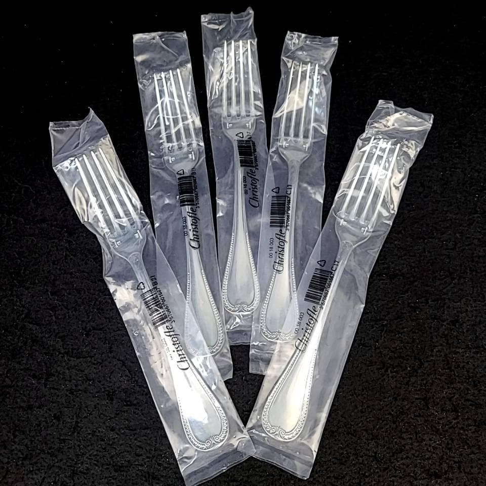 ♪未使用♪クリストフル　CHRISTOFLE　マルメゾン　テーブルフォーク　5本