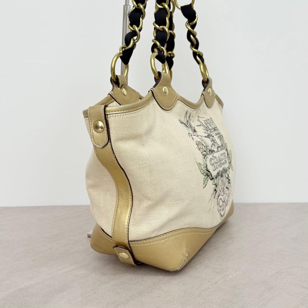 COACH トートバッグ タトゥーグラフィック バラモチーフ 肩掛け可能 レア