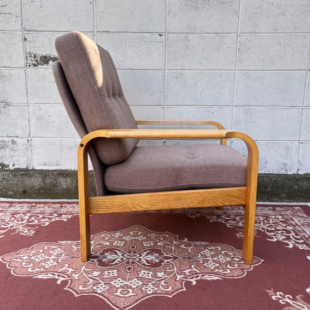 天童木工 Tendo◾️肘掛けアーム付き シングルソファ 1Pソファ 木製家具