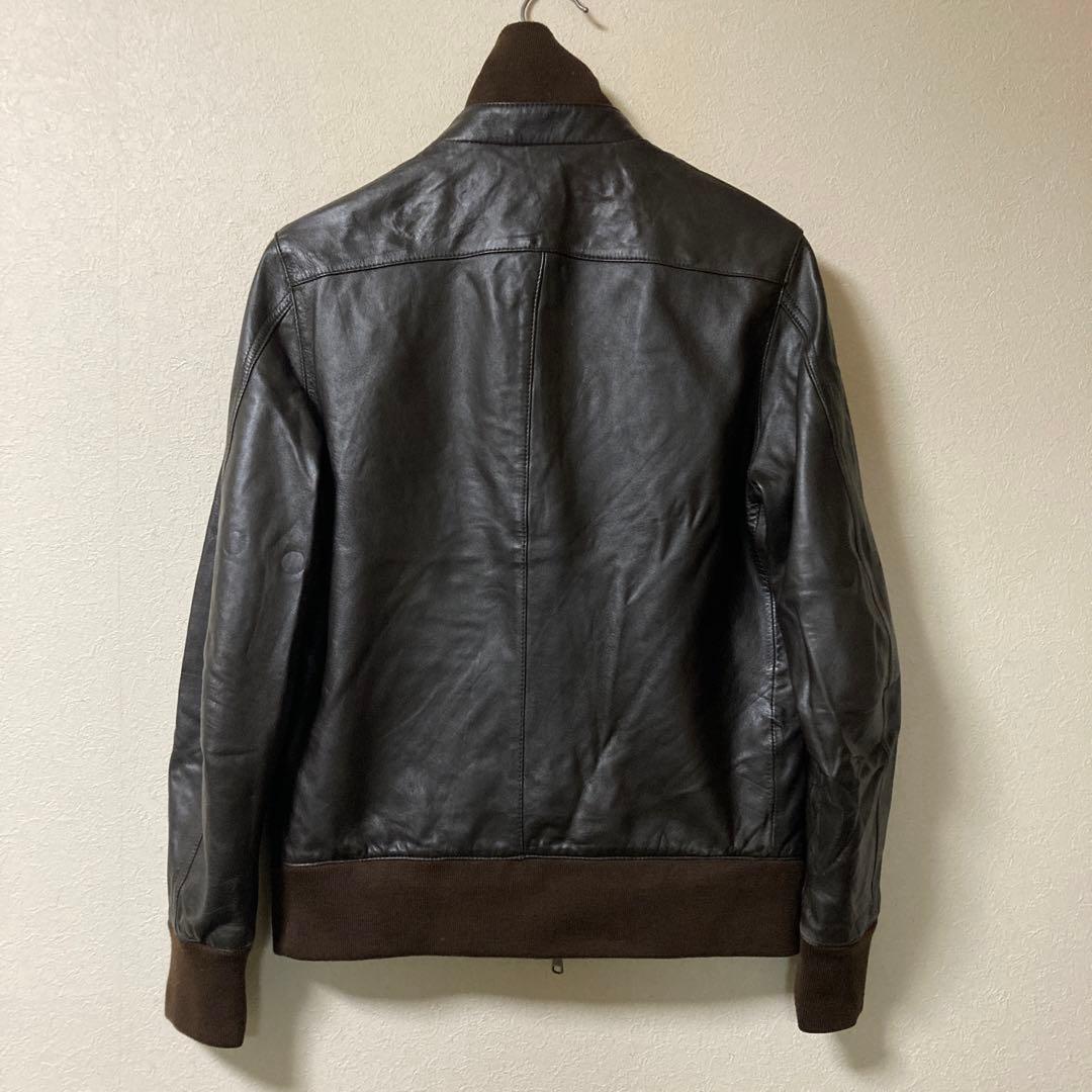 エディフィス　レザージャケット　ラムレザー　シープスキン　38 M ブラウン