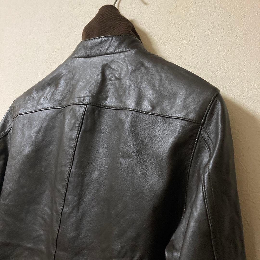 エディフィス　レザージャケット　ラムレザー　シープスキン　38 M ブラウン