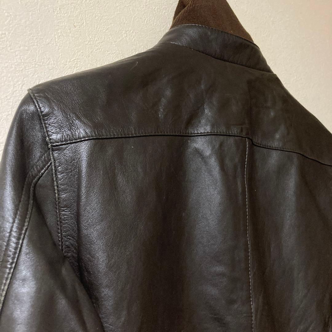 エディフィス　レザージャケット　ラムレザー　シープスキン　38 M ブラウン