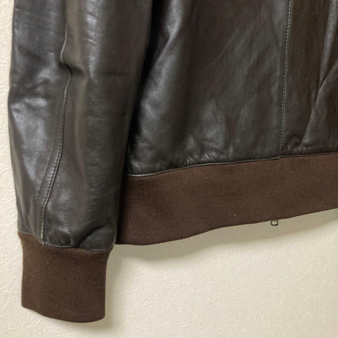 エディフィス　レザージャケット　ラムレザー　シープスキン　38 M ブラウン