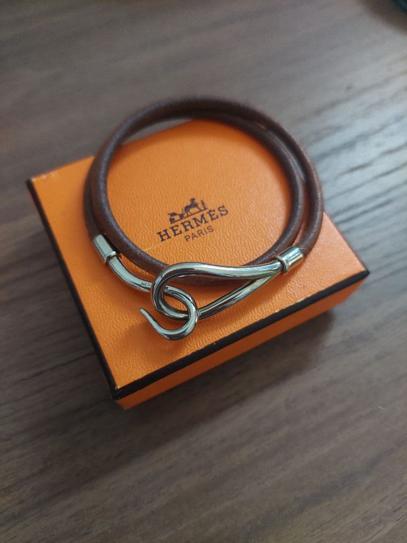 HERMES　エルメス　ジャンボ　ブレスレット　チョーカー　レザー　2連