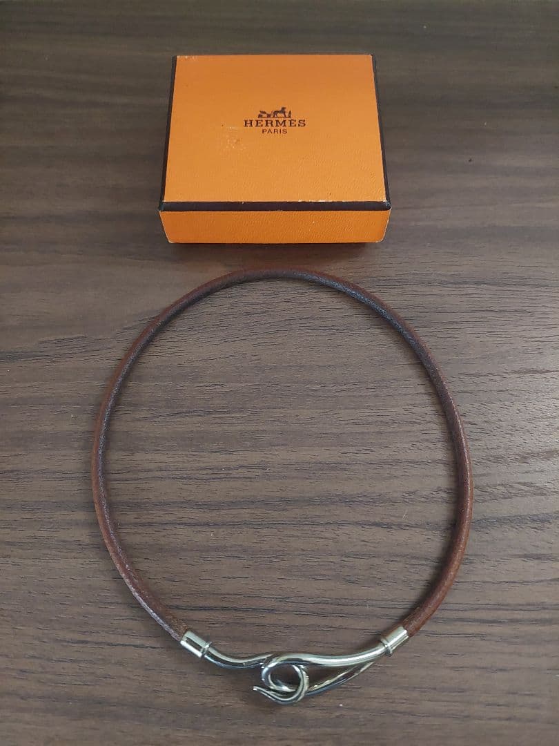 HERMES　エルメス　ジャンボ　ブレスレット　チョーカー　レザー　2連