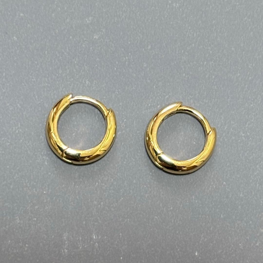 ete K18YG フープ ピアス