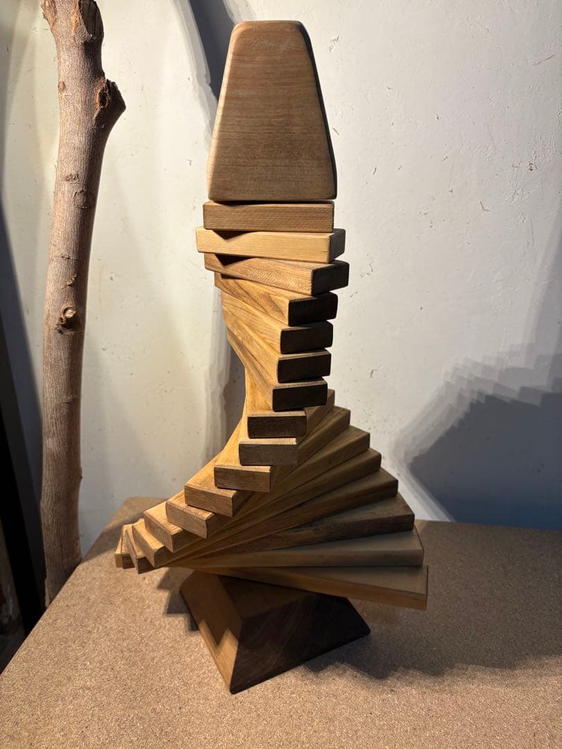 木製クリスマスツリー型装飾 約30cm