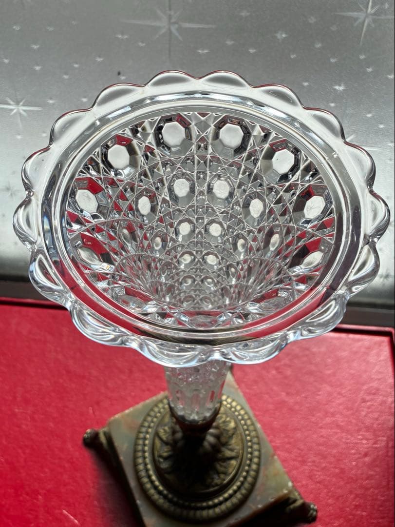 バカラ ディアマンピエーリー ブロンズ装飾 アンティーク 花器