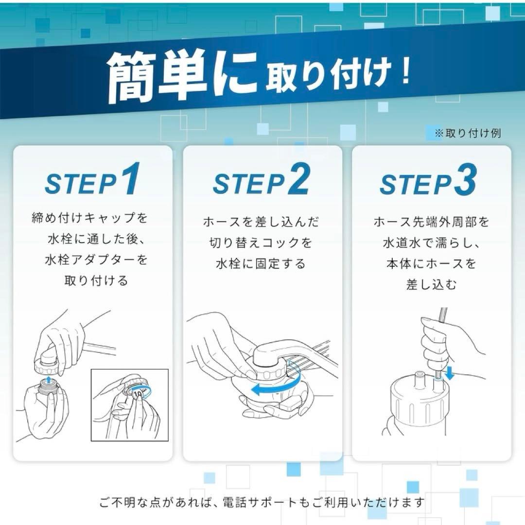GOQURIA ゴクリア　家庭用浄水器　未使用品　グリーン／ホワイト