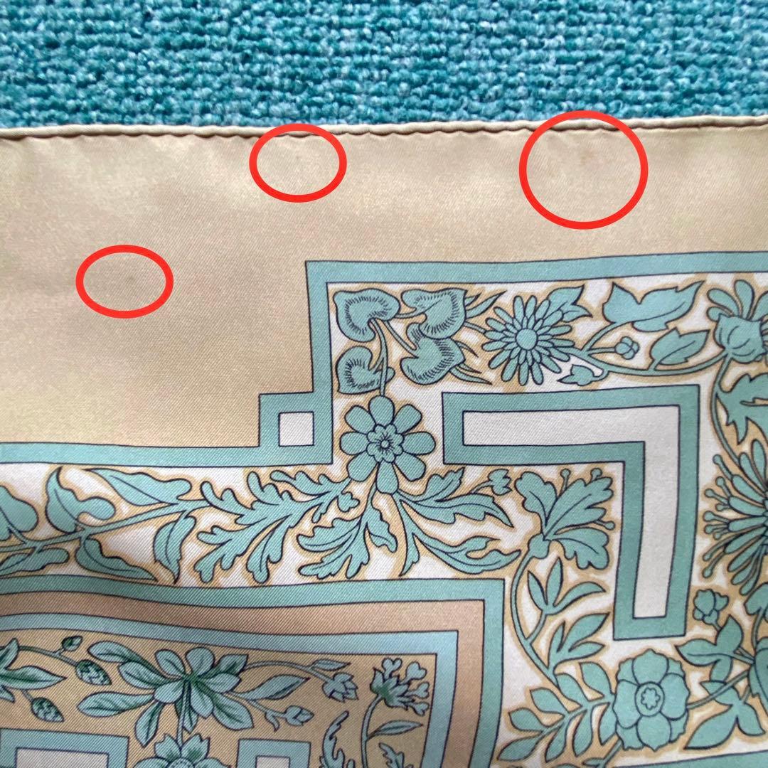 エルメス カレ90 スカーフ シルク100% 1990年代　ベージュ系