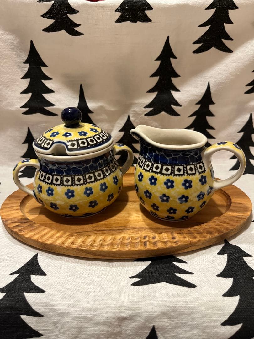 ポーランド食器 シュガーポット&クリーマー