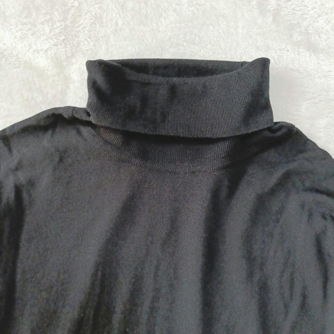 美品♪ジョンスメドレー メリノウール 30G タートルネックニット L