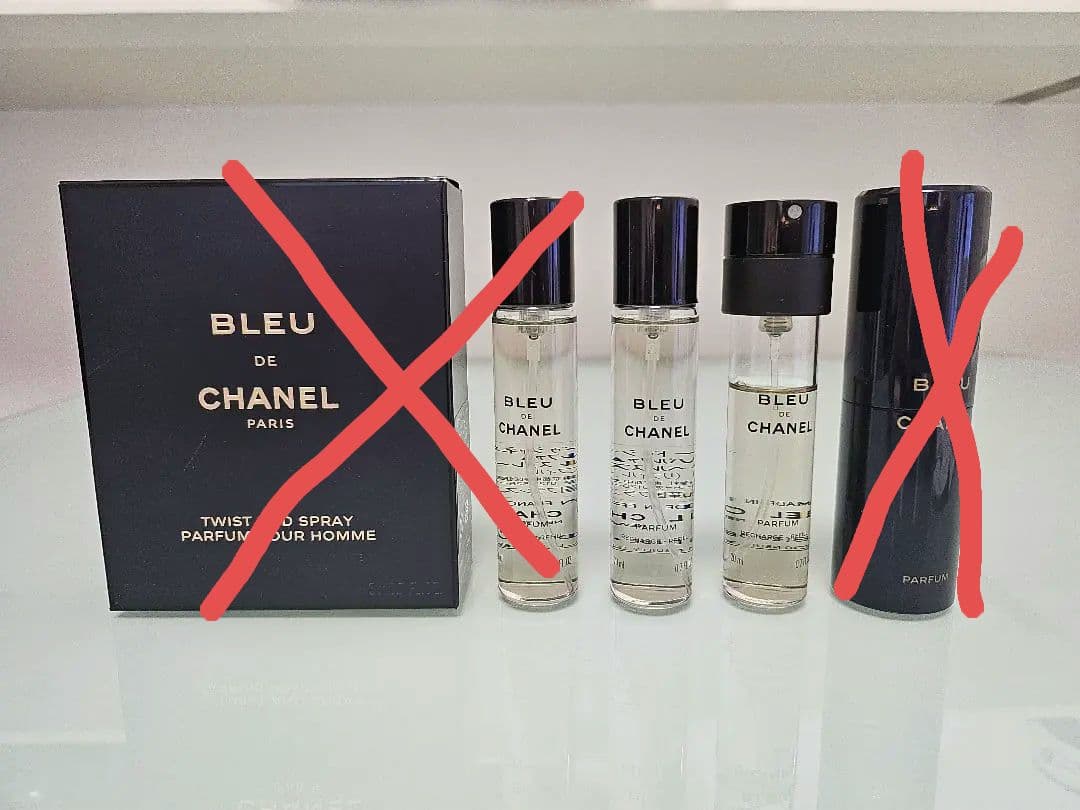 BLUE DE CHANELトラベルスプレイリフィル(未使用品1本使用済み1本)