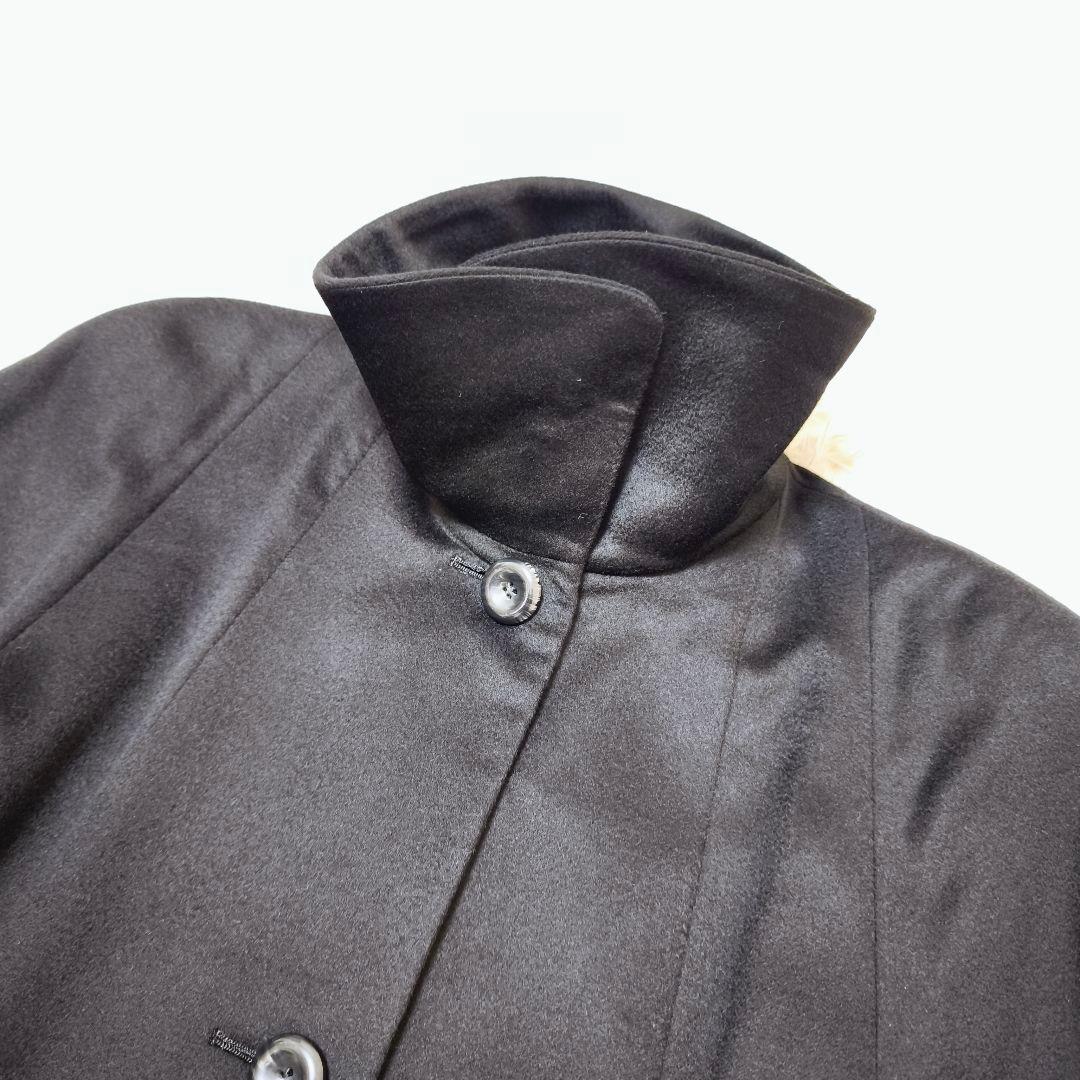 【未使用級】コロンボ COLOMBO ピュアカシミヤ100% ロングコート42黒