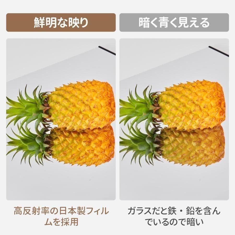 割れない鏡 スタンドミラー 全身鏡 姿見鏡 壁掛け 幅60cm シルバー2815