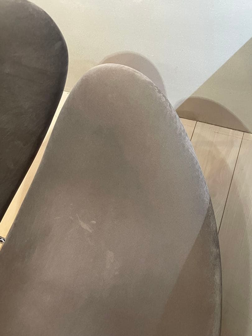 希少品　ピエールポーリン　オレンジスライスチェア　ベロア　グレー