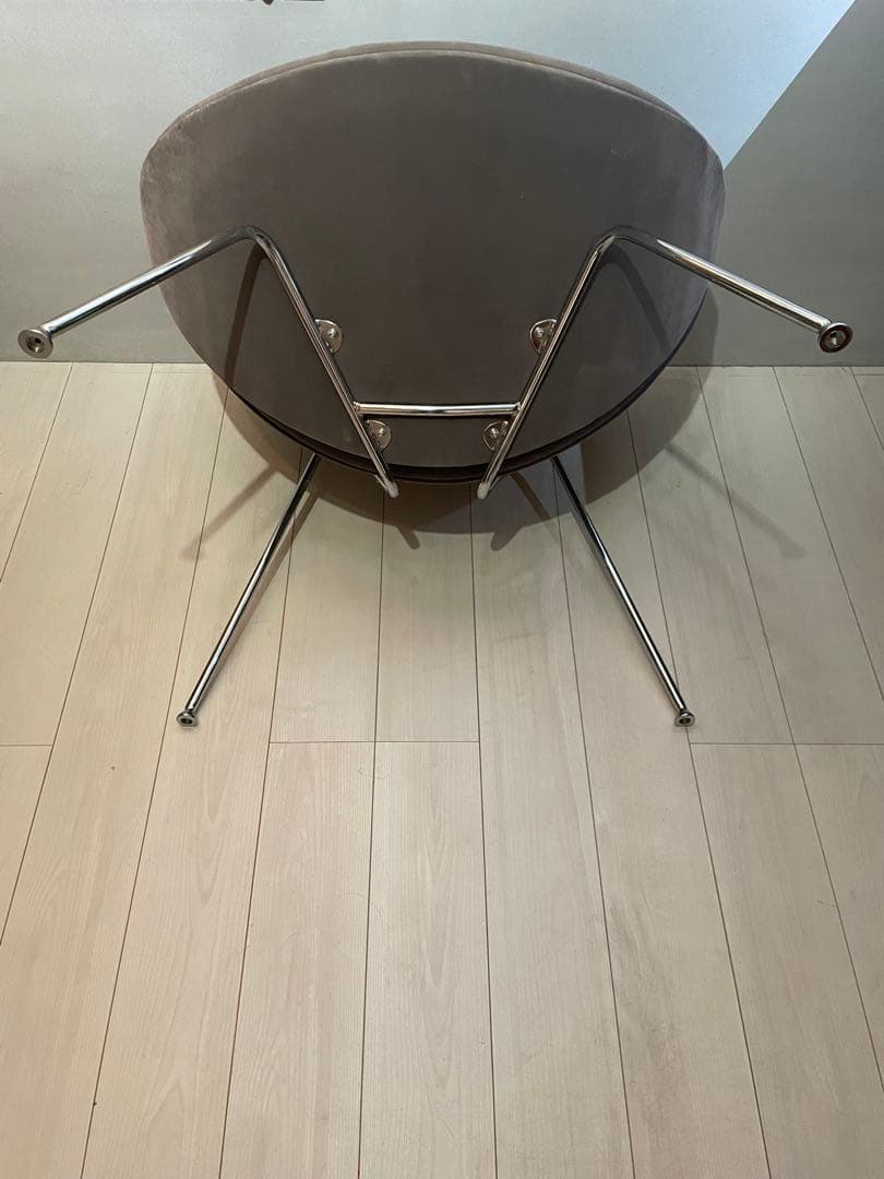 希少品　ピエールポーリン　オレンジスライスチェア　ベロア　グレー