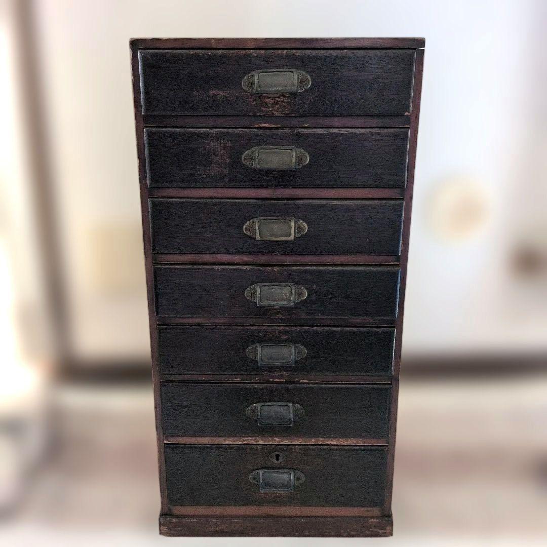 7段小タンス　棚　チェスト　アンティーク　レトロ