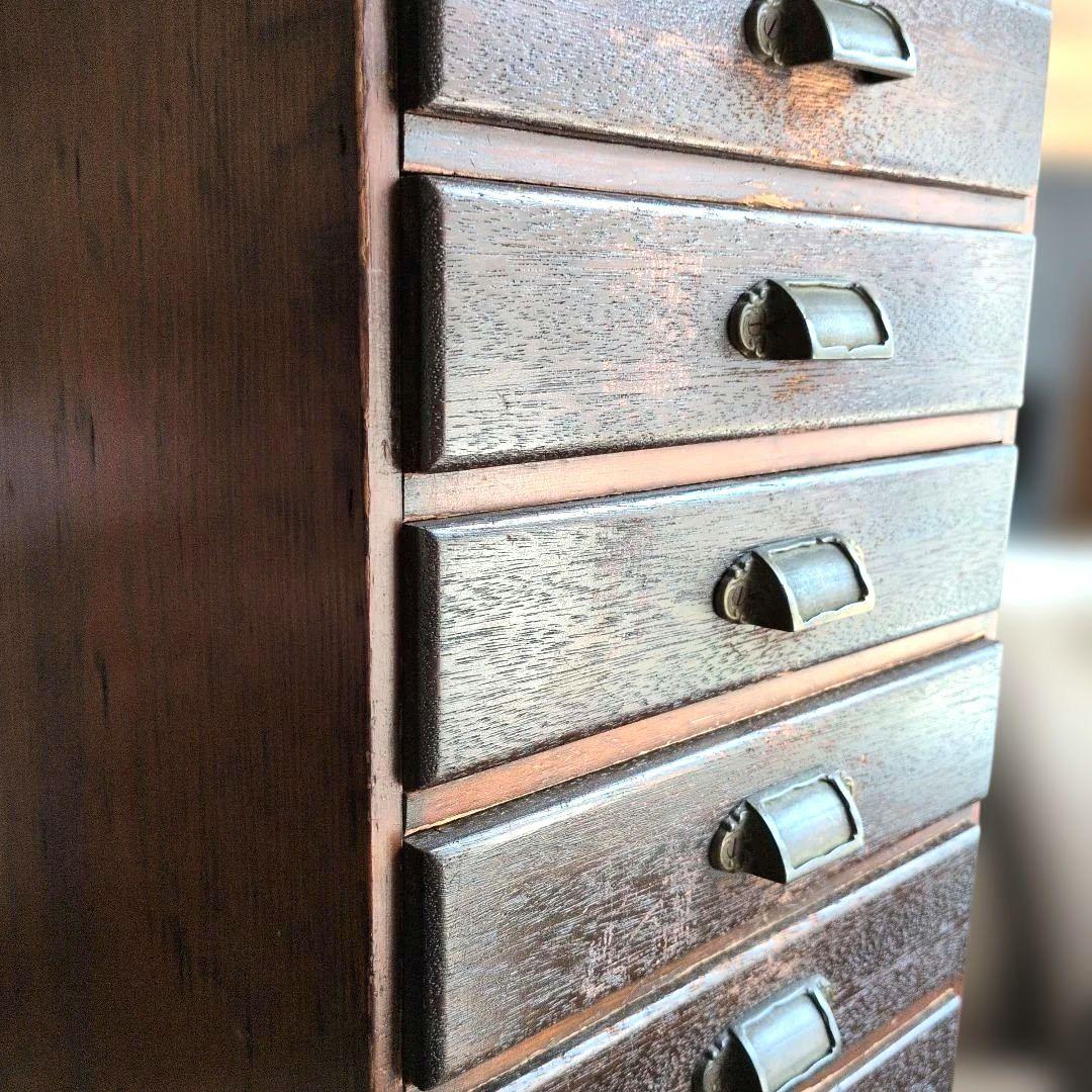 7段小タンス　棚　チェスト　アンティーク　レトロ