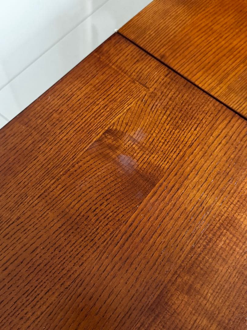 3段階伸縮　145・175・205cm木製ローテーブル　ダークブラウン