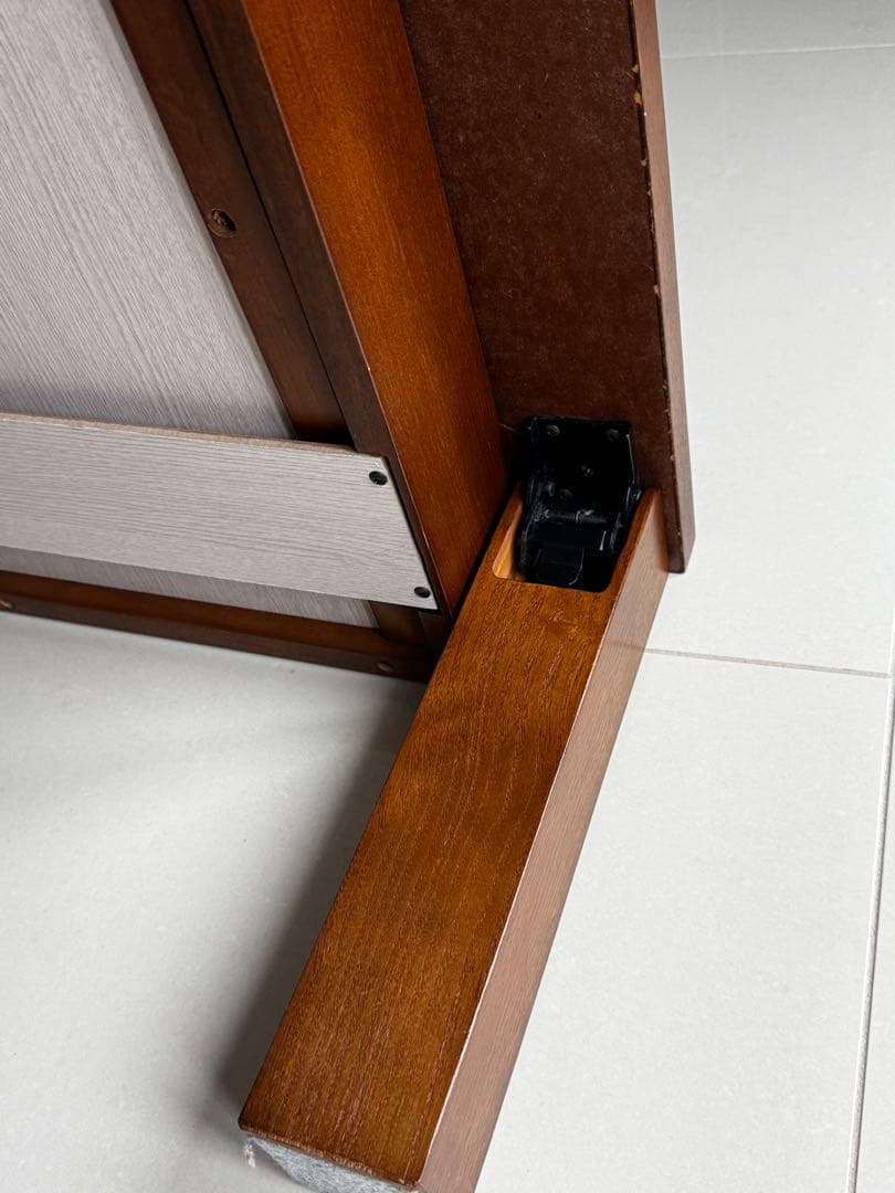 3段階伸縮　145・175・205cm木製ローテーブル　ダークブラウン