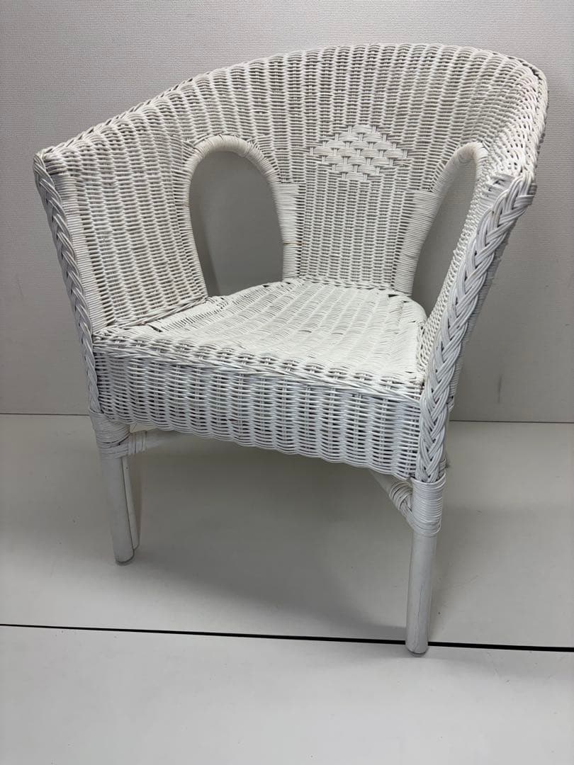 廃盤品 希少 ニトリ ラタン ラタン家具 籐家具 ラタンチェア ホワイト