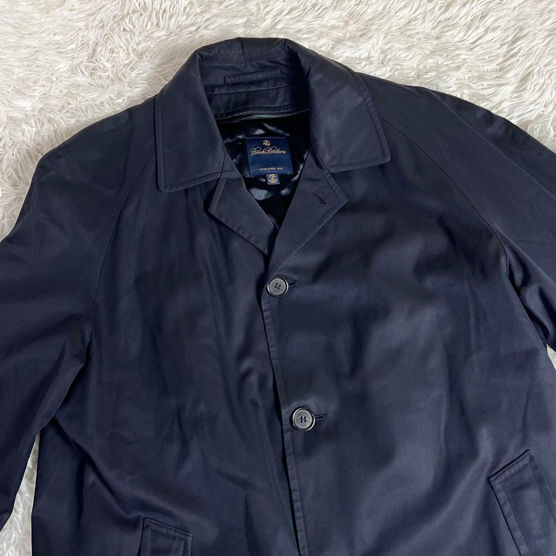 美品 大きいサイズ 2way ブルックスブラザーズ バルマカーンコート 42 紺