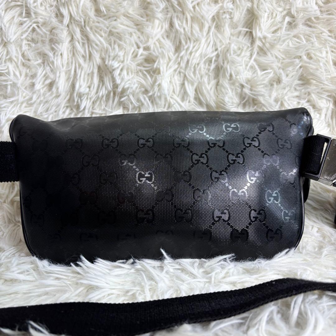 GUCCI グッチ　GGインプリメ　ウエストバッグ　ボディバッグ　ブラック