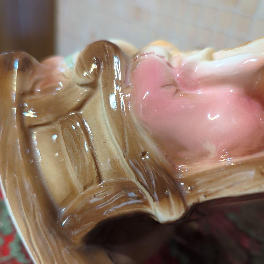 加藤工芸・おじいさんとおばあさんの陶器貯金箱置物・加藤工芸・年代物・当時物