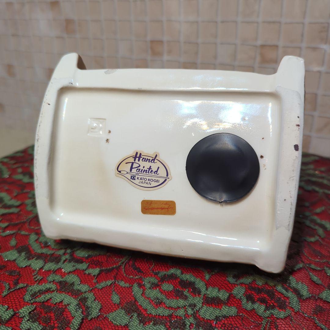 加藤工芸・おじいさんとおばあさんの陶器貯金箱置物・加藤工芸・年代物・当時物