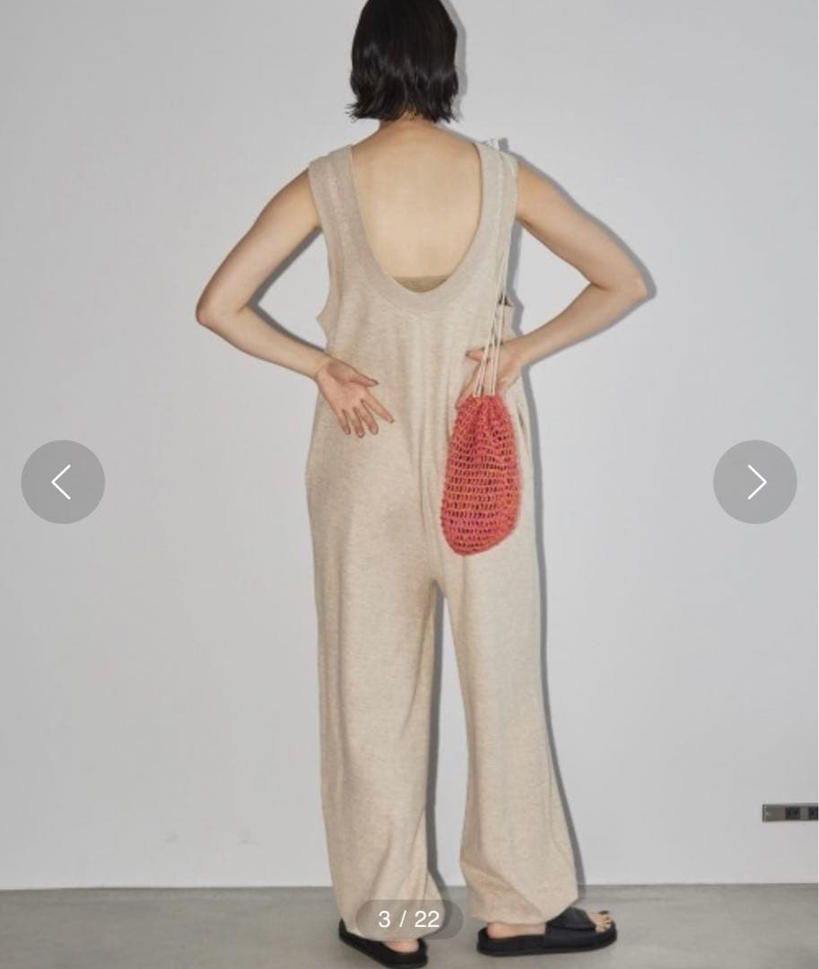 トゥデイフル コットンリネンラフコンビネゾン36