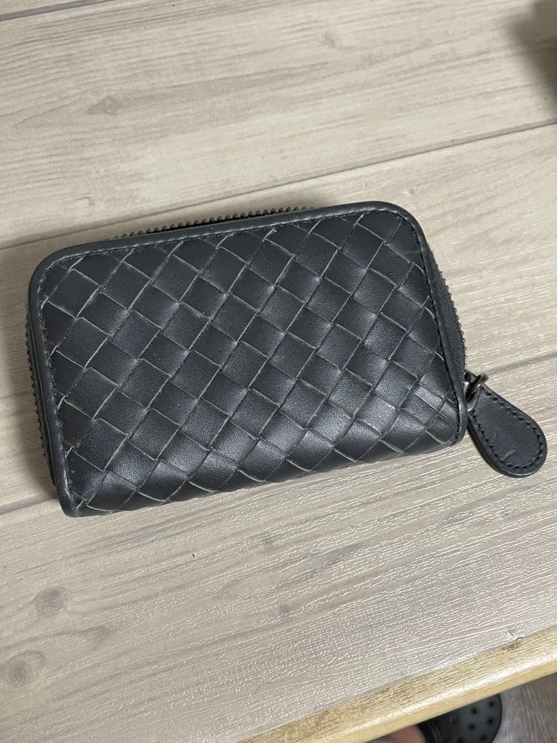 中古 ボッテガヴェネタ グレー ケース ファスナー