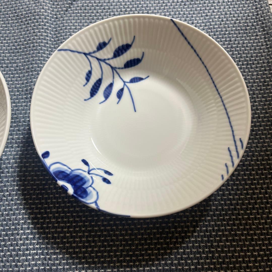 ロイヤルコペンハーゲン　ブルーフルーテッド メガ ディーププレート 17㎝　２枚