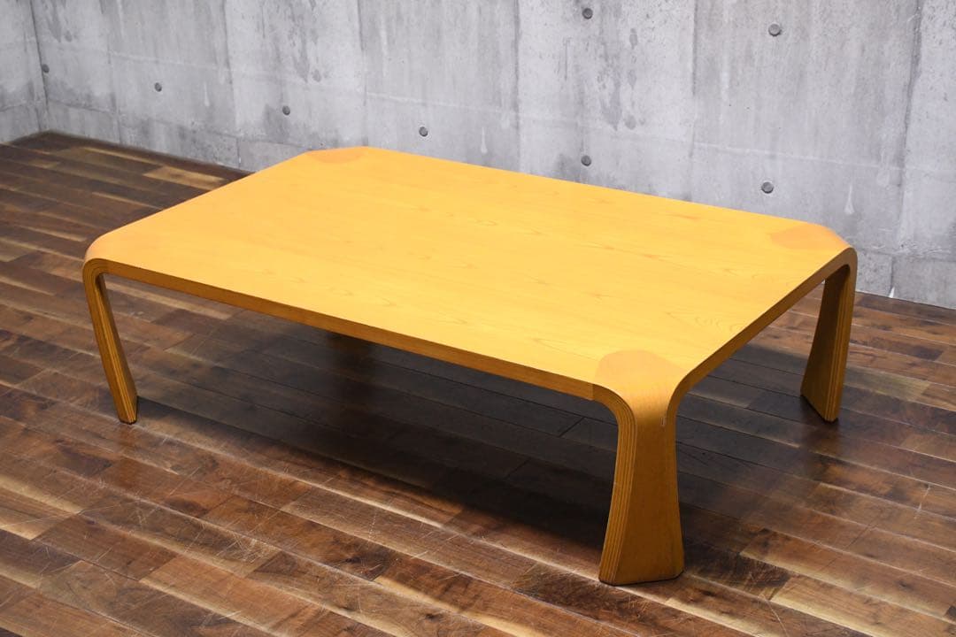 DLK166 Tendo 天童木工 乾三郎 ケヤキ 欅板目 座卓 ローテーブル