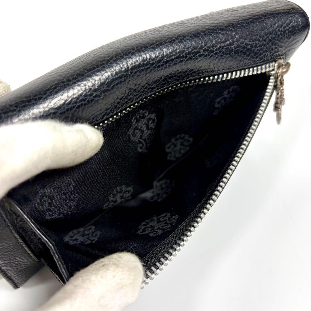 【美品】CHROME HEARTS クロムハーツ ウェーブウォレット インボイス