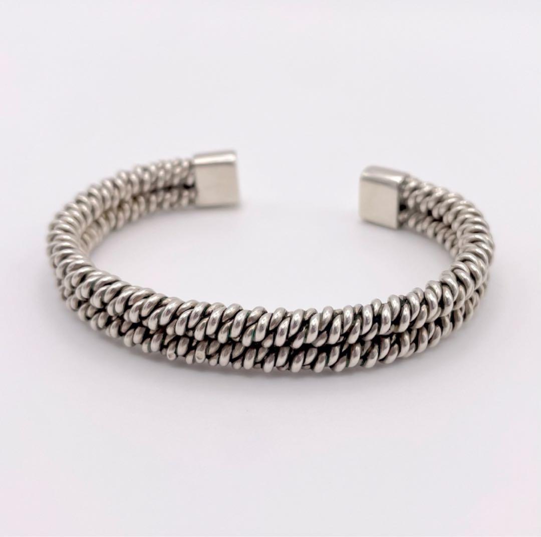 【時間限定】エルメス HERMÈSツイスト シルバー バングル ブレスレット