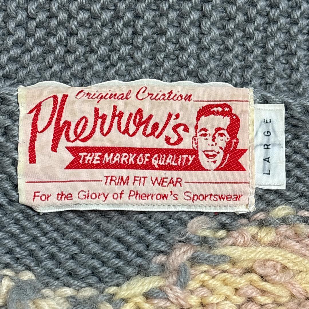 希少 初期 Pherrow's カウチンセーター 宇宙柄 フェローズ L Y2K