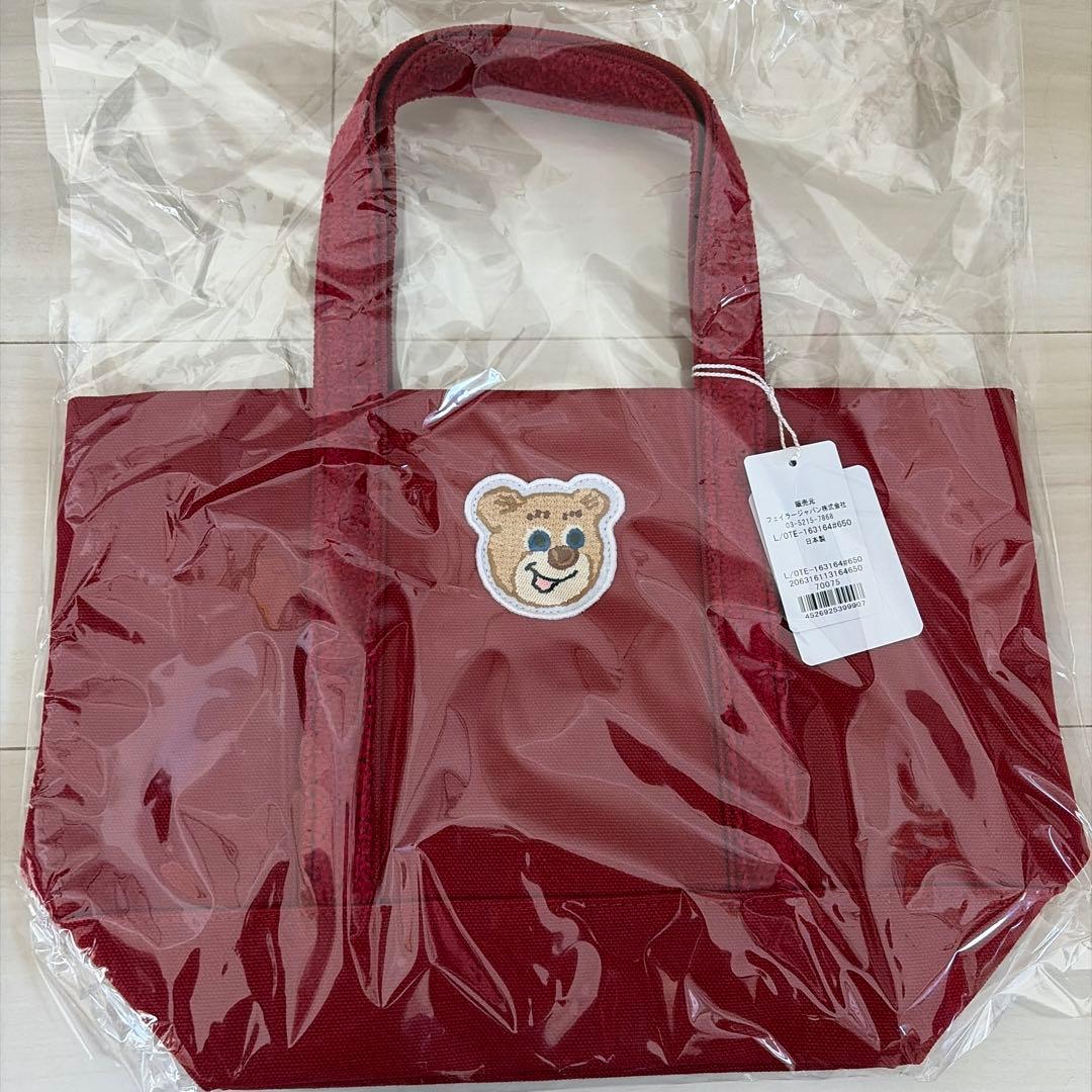 新品未使用　ラブラリー　ワッペントートバッグ　レッド
