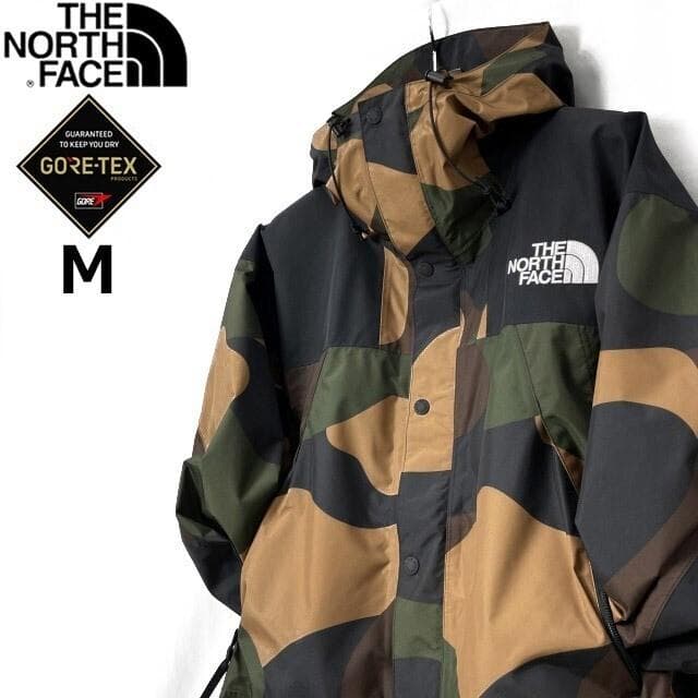 ノースフェイス マウンテンジャケット US限定(M)黒 迷彩 180915