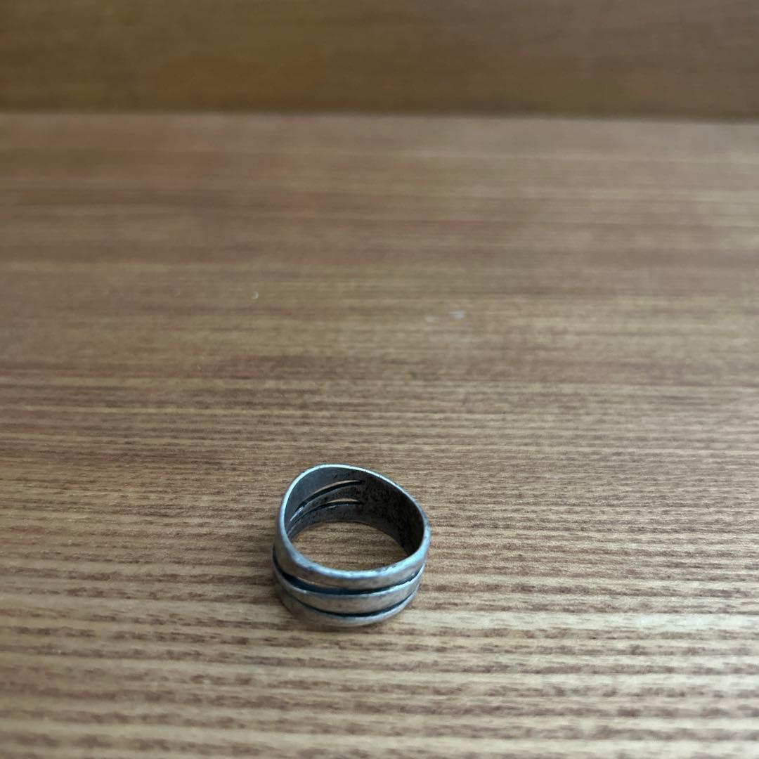 ハンドメイド シルバー 3連風リング