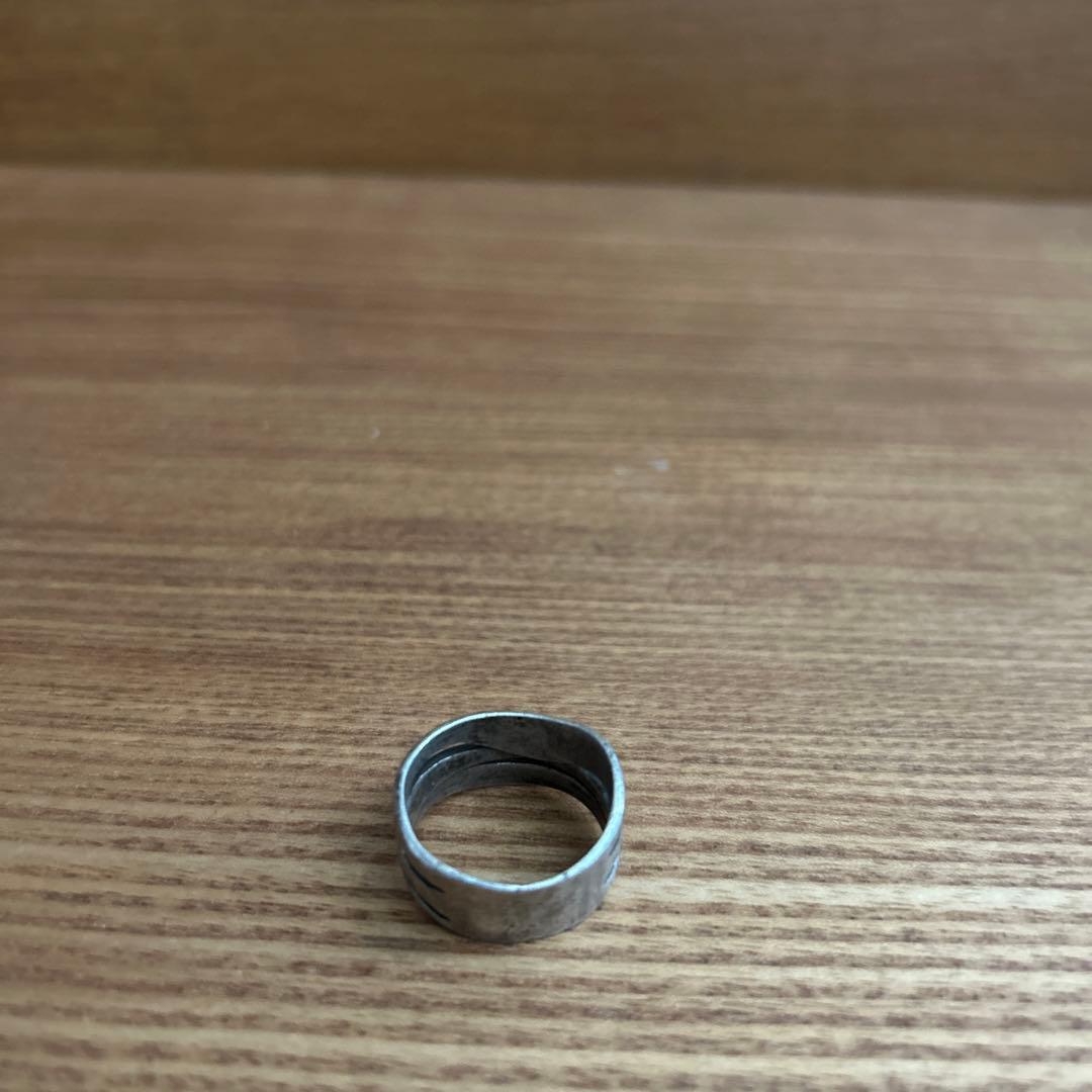 ハンドメイド シルバー 3連風リング