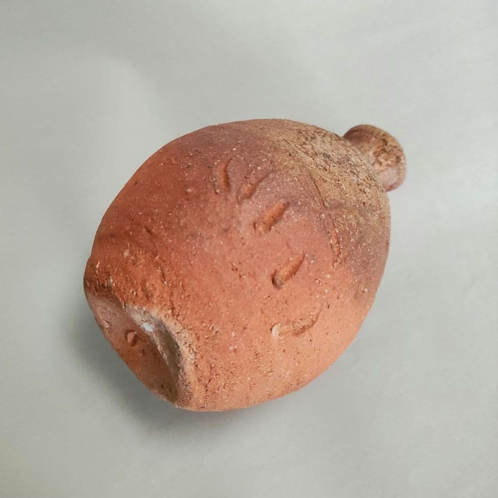 杉本貞光　寺垣外窯　信楽左馬徳利ぐい呑　信楽焼