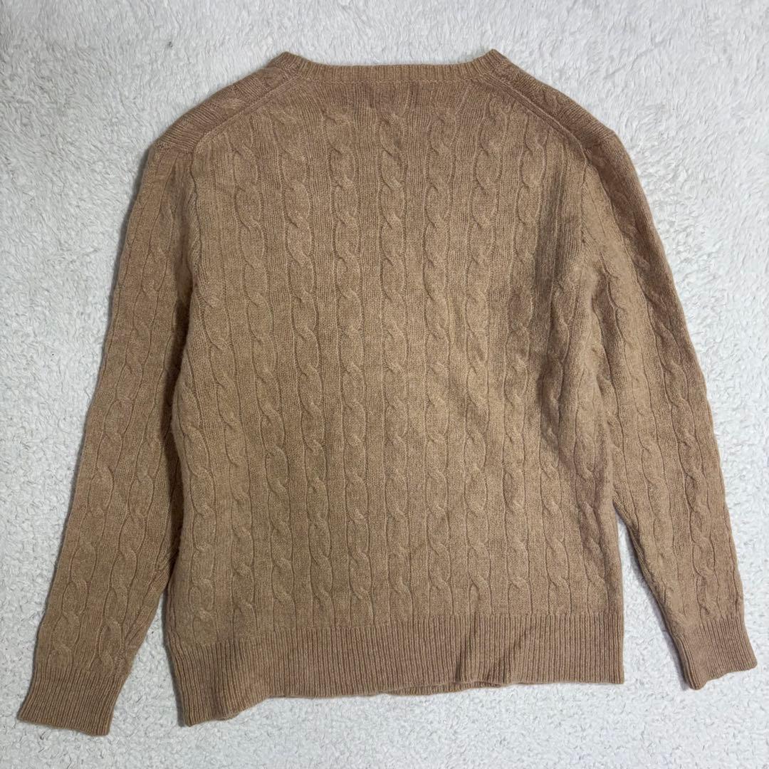 大きいサイズ　ポロラルフローレン　ケーブルニットセーター　カシミア混　ポニー刺繍