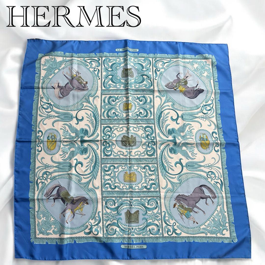 HERMES エルメス カレ スカーフ LA PRESENTATION シルク