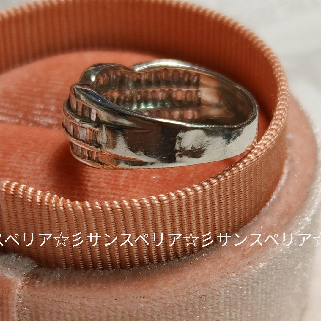 少々訳有 Pt900　テーパーカットダイヤモンド1.00ctのデザインリング