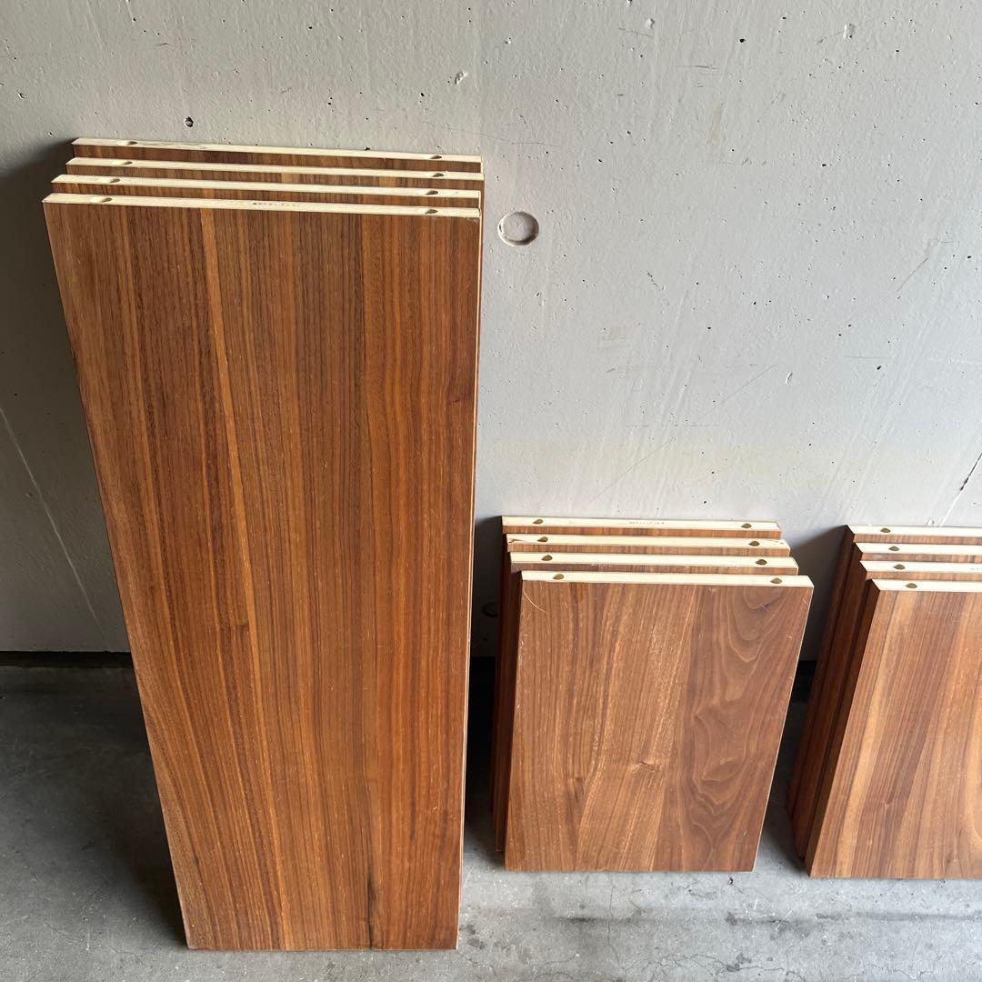 美品★無印スタッキングシェルフセット・３段×３列＋追加ワイド３段・ウォールナット