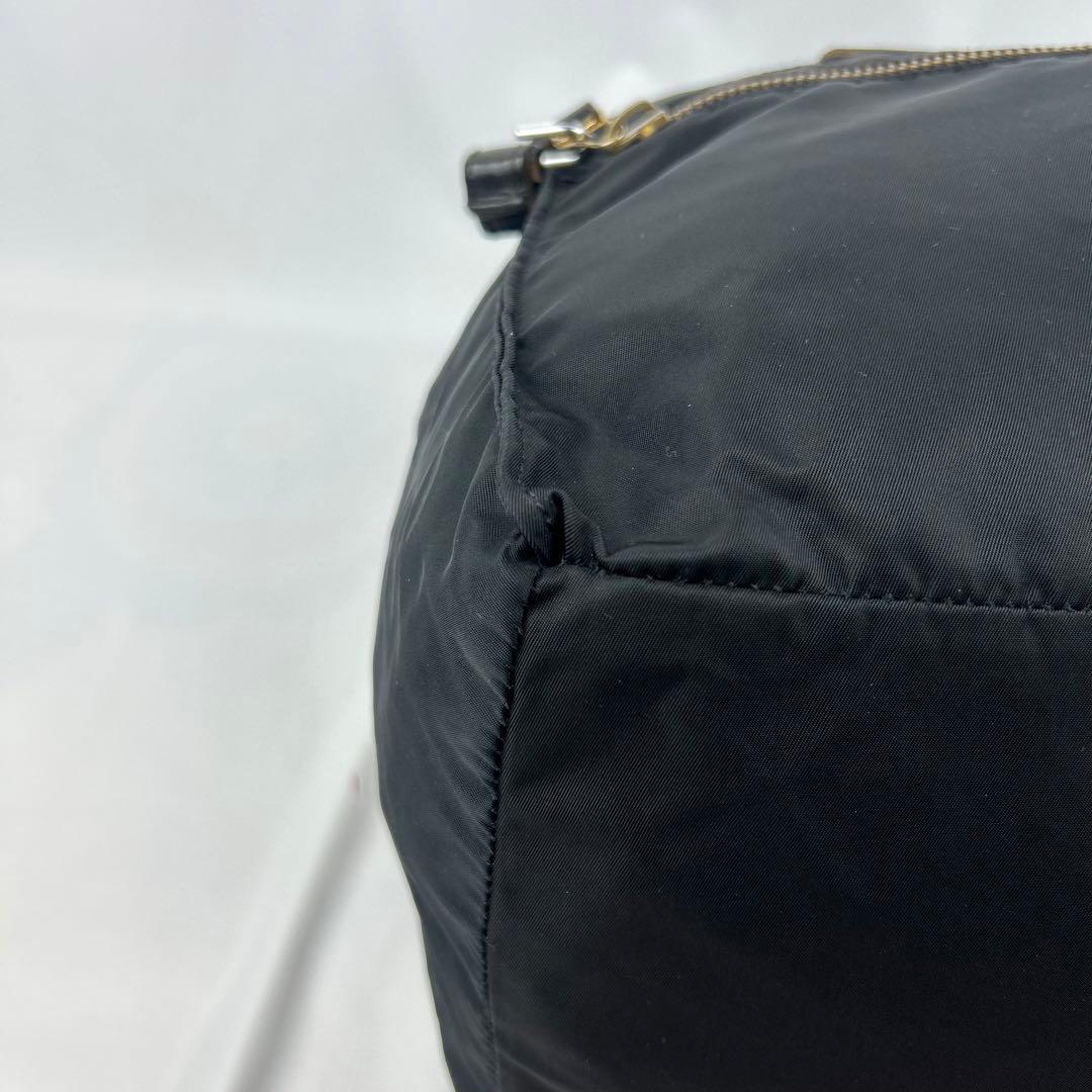 【美品】フェリージ　ボストンバッグ　2way ナイロン　レザー　鍵付き　大容量