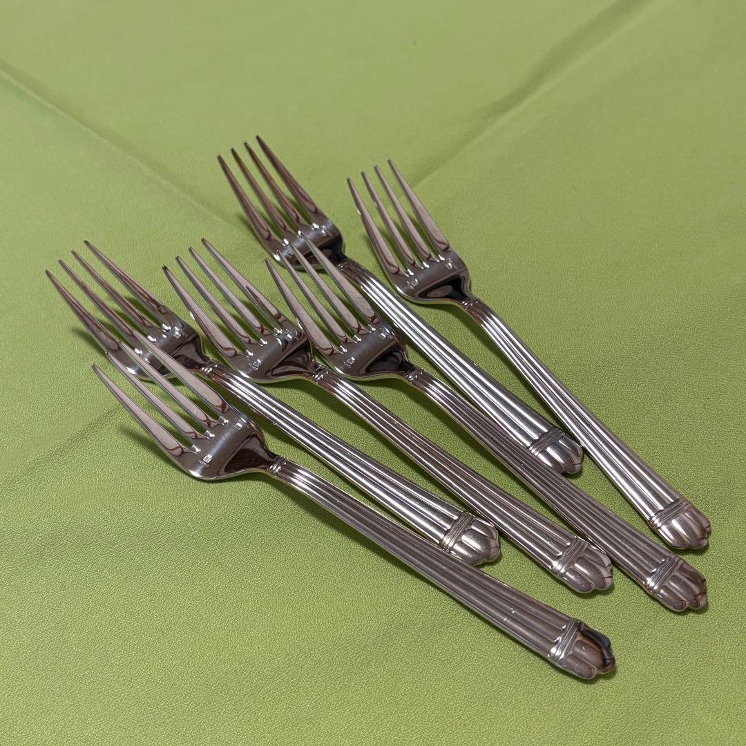 サラダフォーク 6本 christofle クリストフル アリア 中古