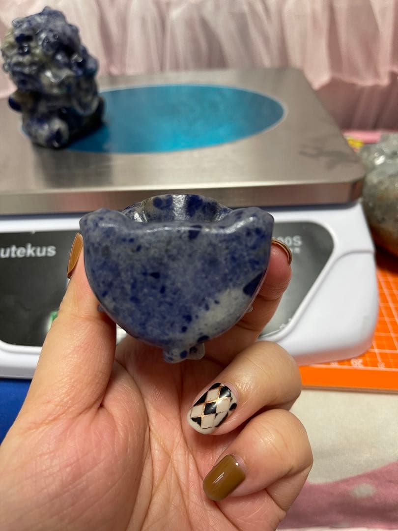 ラピスラズリ 呑金獣　お金食い子 天然石　2点セット