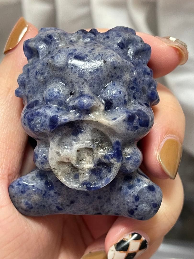 ラピスラズリ 呑金獣　お金食い子 天然石　2点セット